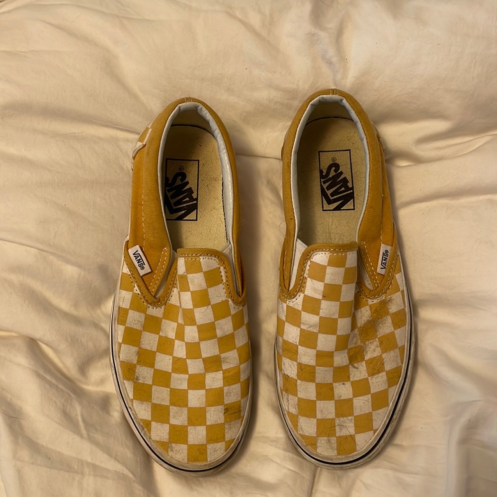 Yellow checkered vans